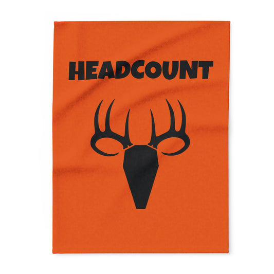 Outdoor Hunting Fleece Blanket with 'HEADCOUNT' Design